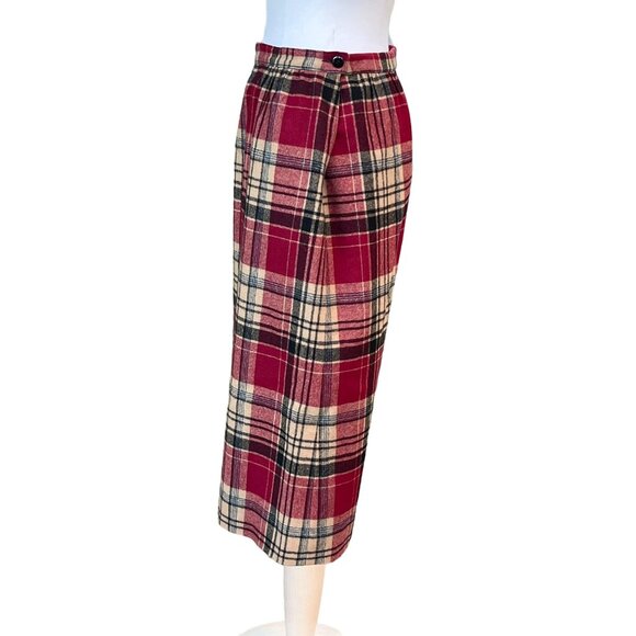 Pendleton Vtg Womens Wool Plaid‎ Midi POCKETS - READ Size 12 - Picture 5 of 8
